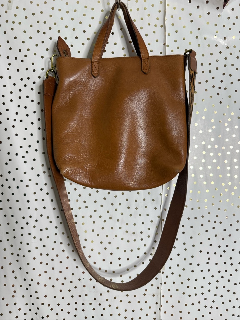 Madewell Classic Brown Leather Tote Shoulder Bag - Women